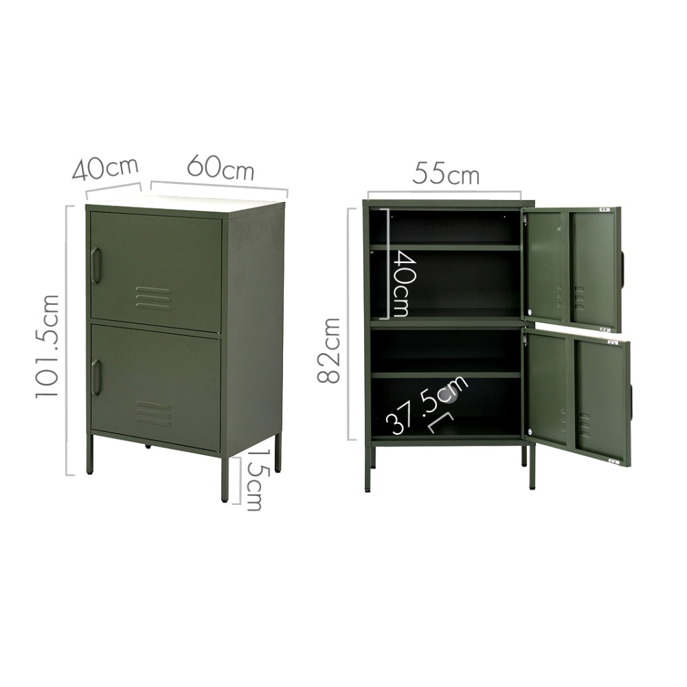 ArtissIn Buffet Sideboard Metal Cabinet - DOUBLE Green