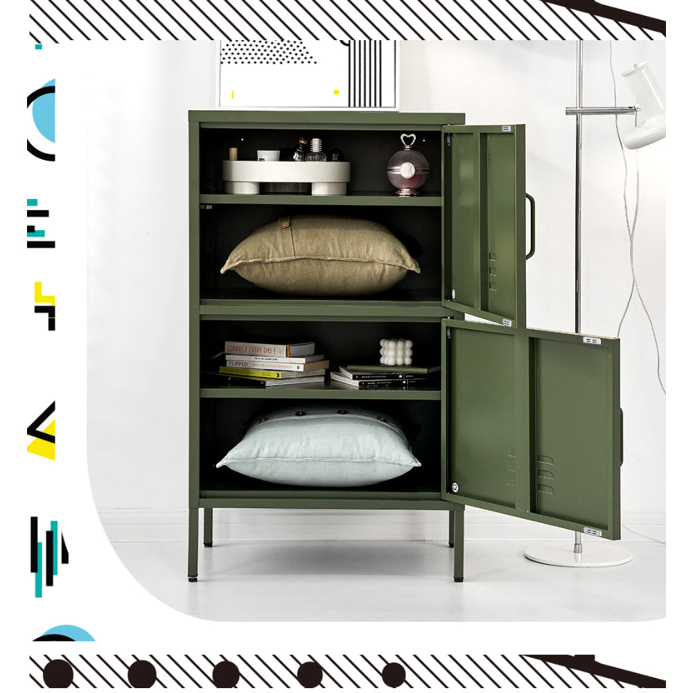 ArtissIn Buffet Sideboard Metal Cabinet - DOUBLE Green