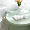 Artiss Coffee Table Round 71CM Plastic Green-6