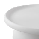Artiss Coffee Table Round 71CM Plastic White-3