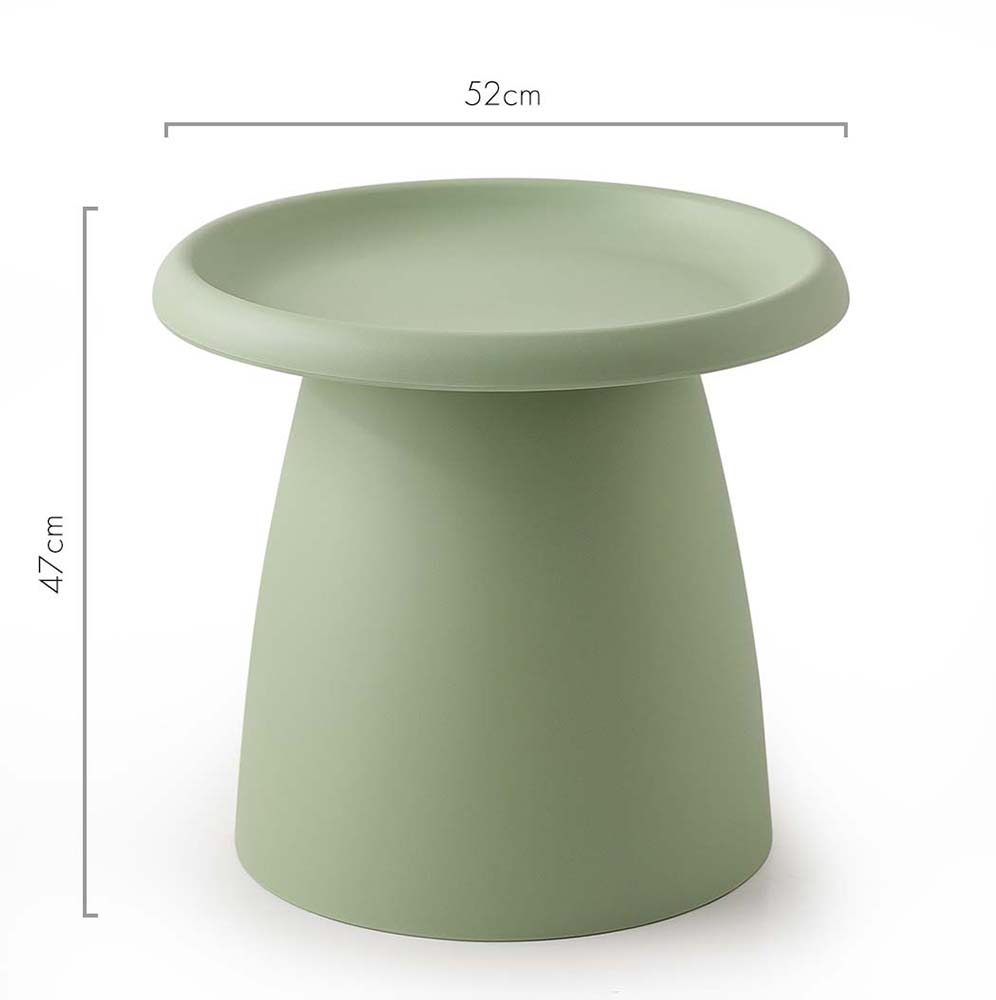 Artiss Coffee Table Round 52CM Plastic Green