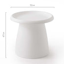 Artiss Coffee Table Round 52CM Plastic White-2