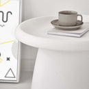 Artiss Coffee Table Round 52CM Plastic White-6