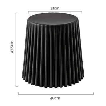 Artiss 2x Bar Stools Cupcake Plastic Foot Stool Black - 0
