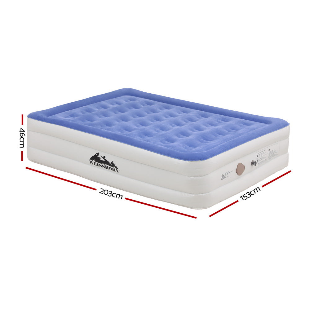 Weisshorn Air Mattress Queen Inflatable Bed 46cm Air bed Cube - 0