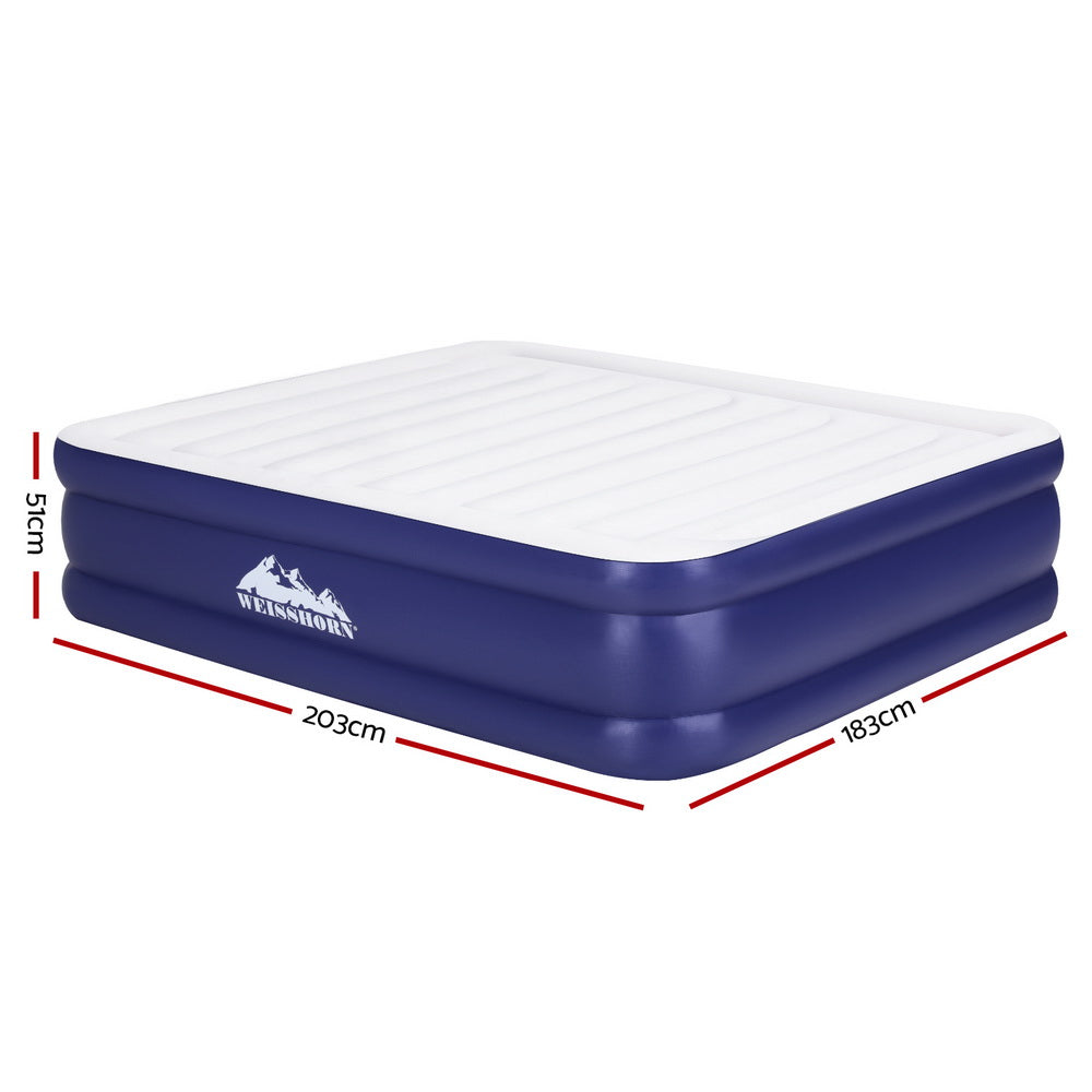 Weisshorn Air Mattress King Inflatable Bed Air bed 51cm - 0