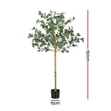Artiss 150cm Artificial Eucalyptus Tree with Realistic Textured Leaves for Indoor Home Office Decor - 0