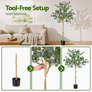 Artiss 150cm Artificial Eucalyptus Tree with Realistic Textured Leaves for Indoor Home Office Decor-3