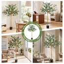 Artiss 150cm Artificial Eucalyptus Tree with Realistic Textured Leaves for Indoor Home Office Decor-8