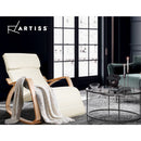 Artiss Rocking Armchair Footrest Nursing Beige Afton-11