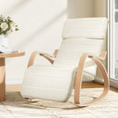 Artiss Rocking Armchair Footrest Nursing Beige Afton-12