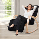 Artiss Rocking Armchair Footrest Nursing Black Afton-8
