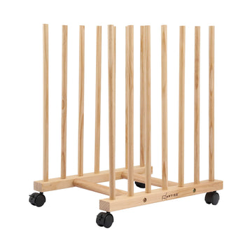 Artiss Wooden Art Drying & Canvas Storage Rack with Caster Wheels for Studio,Galleries,Classroom - 0