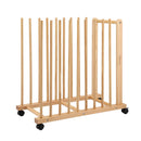 Artiss Art Drying & Storage Rack with Caster Wheels, Solid Wood Adjustable Slots Rack for Drawing Boards, Panels, Paintings, Artworks Display-4
