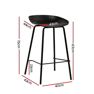 Artiss 4x Bar Stools Kitchen Counter Stools Metal - 0