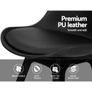 Artiss Dining Chairs Set of 4 Leather Plastic DSW Replica Black-7
