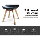 Artiss Dining Chairs Set of 4 Leather Plastic DSW Replica Wooden Black-6