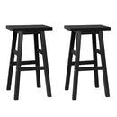 Artiss Bar Stools Kitchen Counter Stools Wooden Chairs Black x2-1