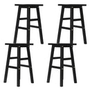 Artiss Bar Stools Kitchen Counter Stools Wooden Chairs Black x4-3