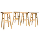 Artiss 4x Bar Stools Kitchen Chairs Wooden Nature-3