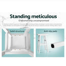 Artiss Bar Stools Kitchen Counter Stools Wooden Chairs White x2-5