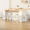 Artiss 4x Bar Stools Kitchen Chairs Wooden White-7