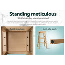 Artiss 2x Bar Stools Round Chairs Wooden Nature-14