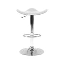 Artiss 4x Bar Stools Leather Gas Lift Chair White-3