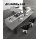 Artiss 4x Bar Stools Leather Gas Lift Black-7