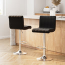 Artiss 2x Bar Stools Gas Lift Leather Chairs Black-15