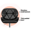 Artiss 2x Bar Stools Gas Lift Padded Leather Black-7