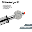 Artiss 2x Leather Bar Stools Swivel Adjustable Gas Lift PU Counter Chairs Brown-6