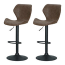 Artiss Bar Stools Kitchen Counter Stools Swivel Gas Lift Vintage Chairs Brown x2-1