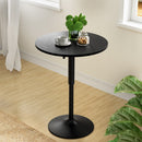 Artiss Bar Table Gas Lift Round Black-8