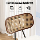 2x Artiss Bar Stools Kitchen Counter Rattan Chairs PU Leather Padding-4