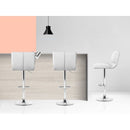 Artiss 4x Bar Stools Gas Lift Leather Padded White-5