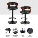 Artiss 4x Bar Stools Gas Lift Faux Leather-5
