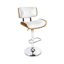 Artiss Bar Stools Gas Lift Leather White-15