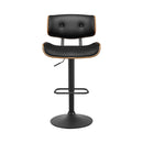 Artiss 4x Bar Stools Gas Lift Leather All Black-3