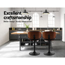 Artiss Bar Stools Kitchen Leather Barstools Swivel Gas Lift Vintage Chairs Black-10