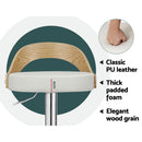 Artiss 2x Bar Stools Adjustable Leather Padded White-7