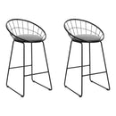 Artiss 2x Bar Stools Padded Seat Metal-1