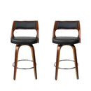 Artiss 2x Bar Stools Swivel Leather Chair 65cm-6