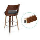 Artiss 2x Bar Stools Swivel Leather Chair 65cm-10