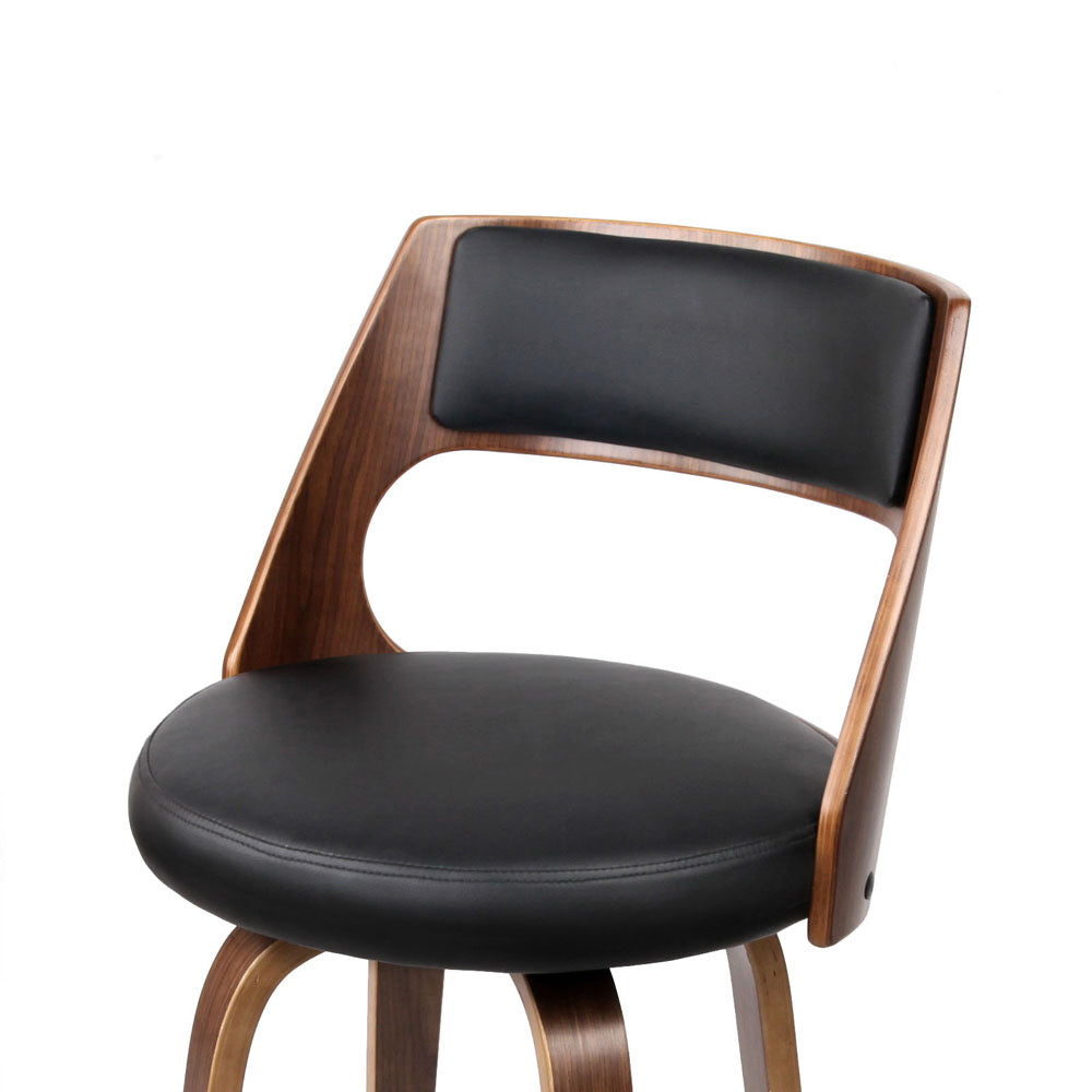 Artiss 2x Bar Stools Swivel Leather Chair 65cm