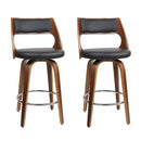 Artiss 2x Bar Stools Swivel Leather Chair 65cm-15
