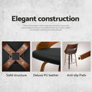 Artiss 4x Bar Stools Swivel Leather Chair 65cm-6