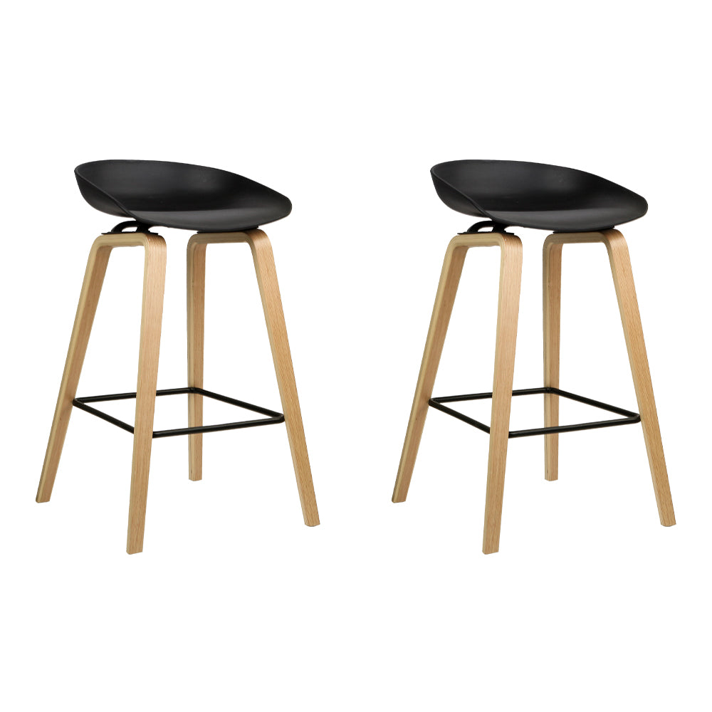 Artiss 2x Bar Stools Wooden - 0