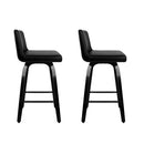 Artiss Bar Stools Kitchen Leather Barstools Swivel Wooden Chairs X2-6