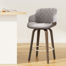 Artiss Bar Stools Swivel Velvet Padded Wooden-2